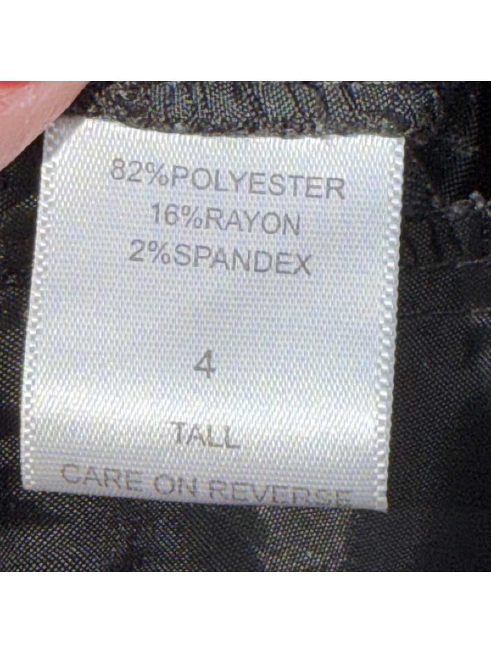 New York & Company Stretch Gray Plaid Wide Leg Dress Pants Women’s Size 4 Tall - Picture 6 of 7